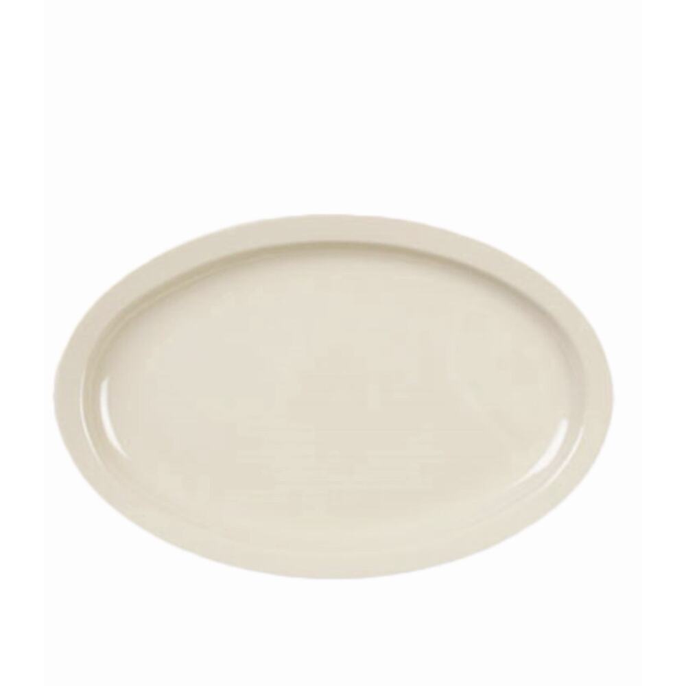 Thunder Group NS513T 13" x 8 1/2" Tan Melamine Platter | Case of 12